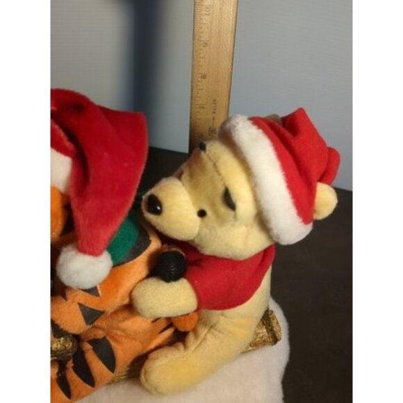 Gemmy Winnie The Pooh Tigger Eeyore Disney Christmas Sleigh Animated Singing - Picture 13 of 13